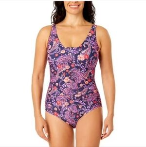 NWT‎ Lands' End Ladies' One Piece Swimsuit  Light Purple XS